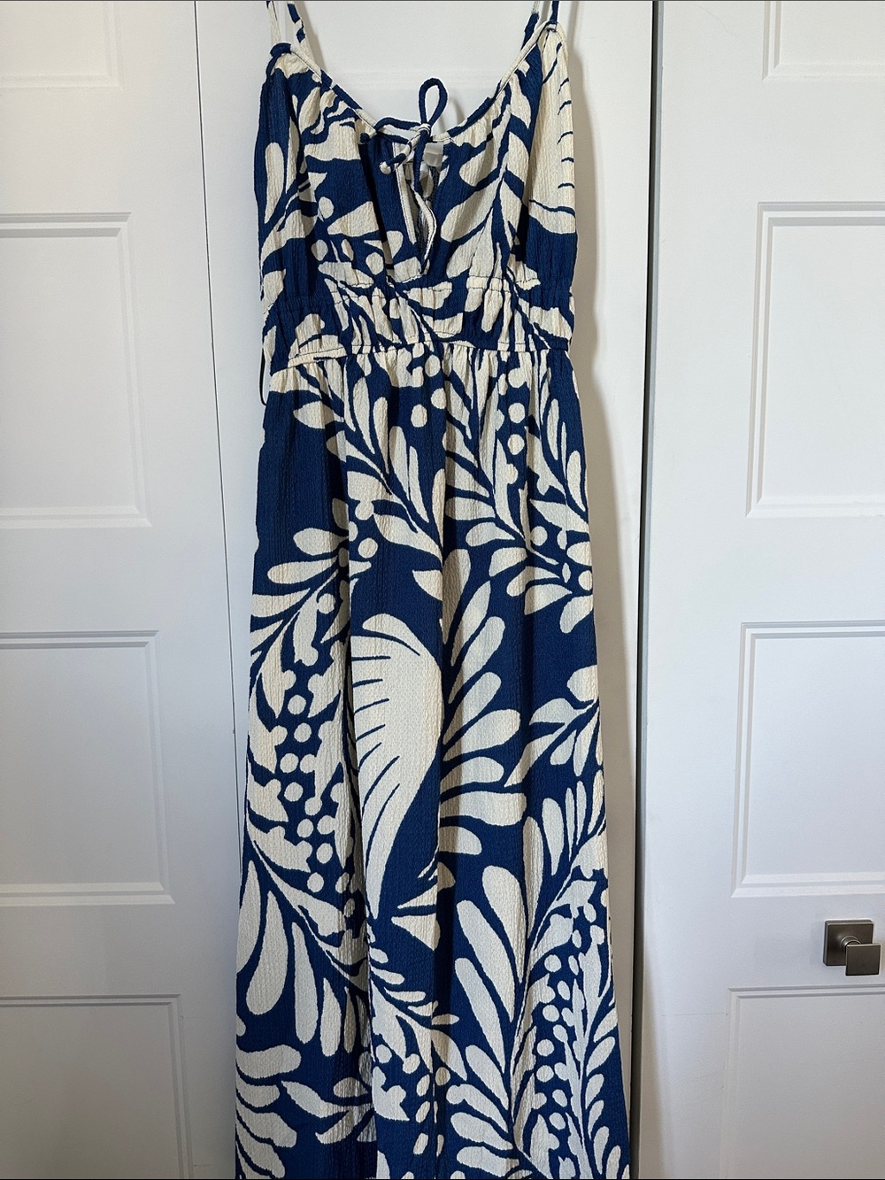 H&M Blue and White Floral Maxi Dress